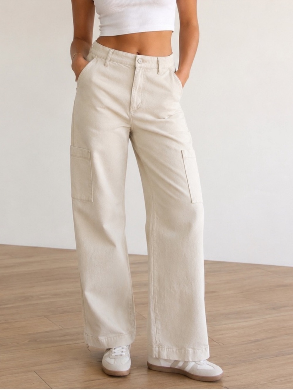 Joe’s Casual Cream Cargo Pants Tall